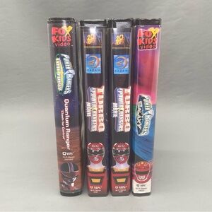 Vintage Power Rangers VHS Tapes Clamshell Movies (Lot Of 4) One Duplicate
